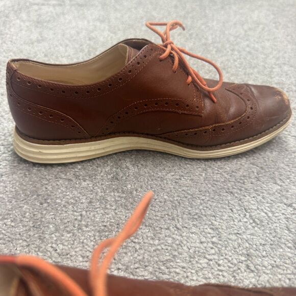 Cole Haan Lunar Grand Wingtip Oxford Leather Comfort Dress Shoes Mens 7 Brown main image 5